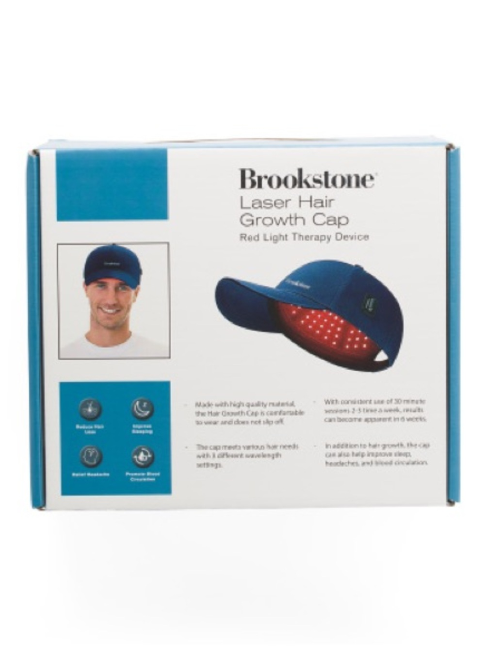 Brookstone Laser Hair Growth Cap - Navy Blue